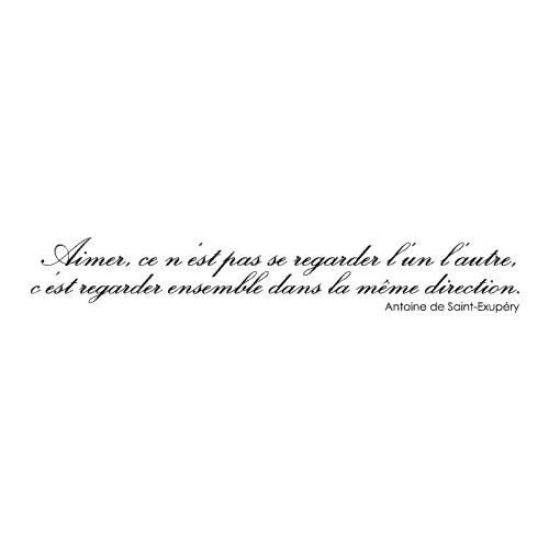 Stickers Citation Saint Exupery Ref T Mk1056 Noir 57x370 Cm Achat Vente Stickers Cdiscount
