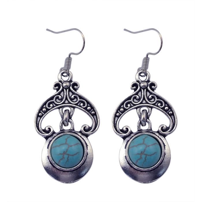 Boucles D'Oreilles Africaines En Métal - Pendantes Goutte Style Ethnique (Paire)