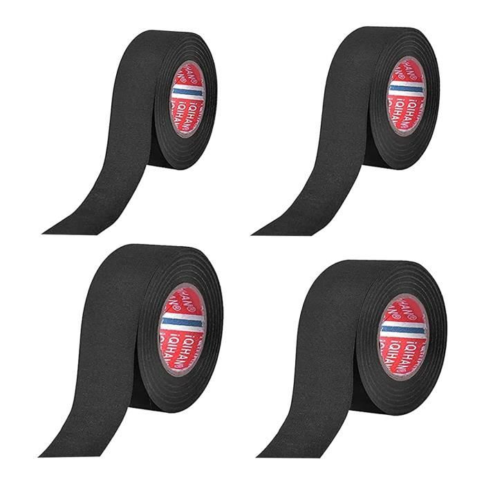 Lot De 10 Rouleaux De Ruban Adhésif Textile POWER-FIXX – Noir, 50 Mm X 50 M, Costaud !