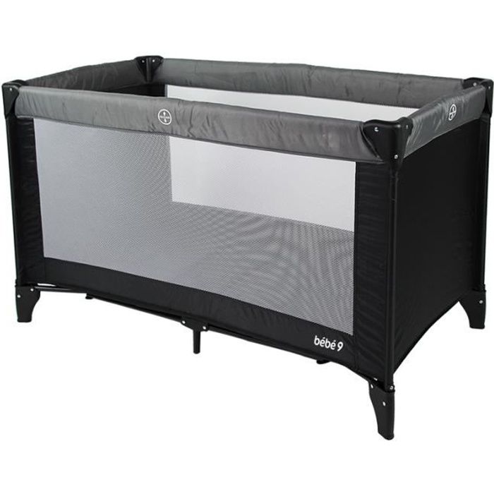 BEBE9 CREATION Lit Parapluie EASY 3 Noir Cdiscount Puériculture