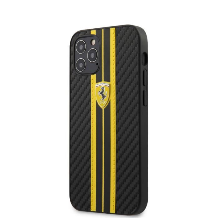 Coque Silicone Fibre Carbone – Pour IPhone 13 Mini, Pro Max, 12, XR, XS, 8, SE – Noir