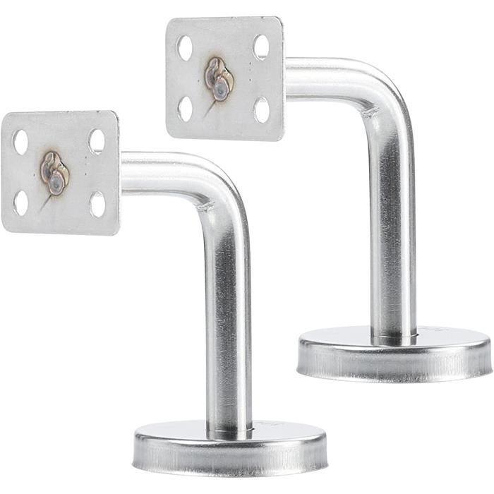 2Pcs Standard Support de Main Courante En Acier Inoxydable Mur Monté ...