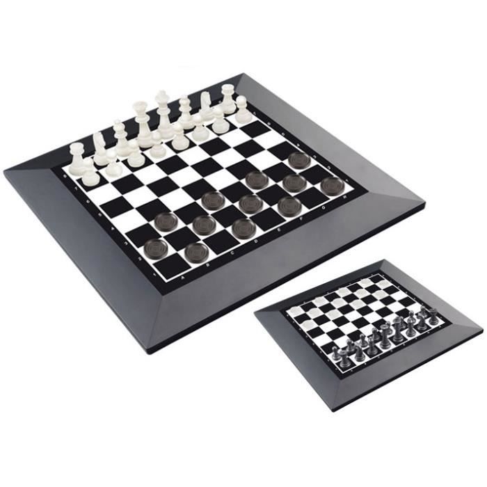 Jeu D'échecs Pliant, Jeu D'échecs et de Dames Magnétique 2 en 1 pour la