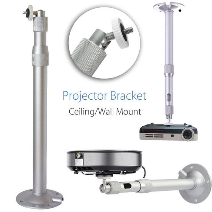 BeMatik - Plafond Ou Support Mural Pour Projecteur Mât 30 Cm à 55 Cm