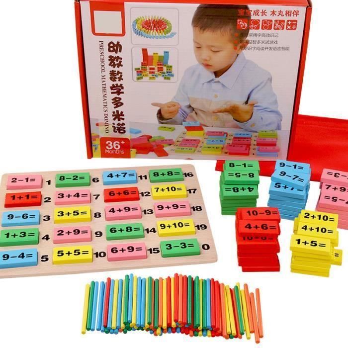Jouet En Bois Bebe Domino Block Montessori Jouets En Bois En Bois Cdiscount Jeux Jouets