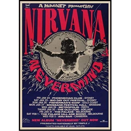 Affiches De Musique Vintage Kurt Cobain Nirvana Frontman Rock Vintage ...