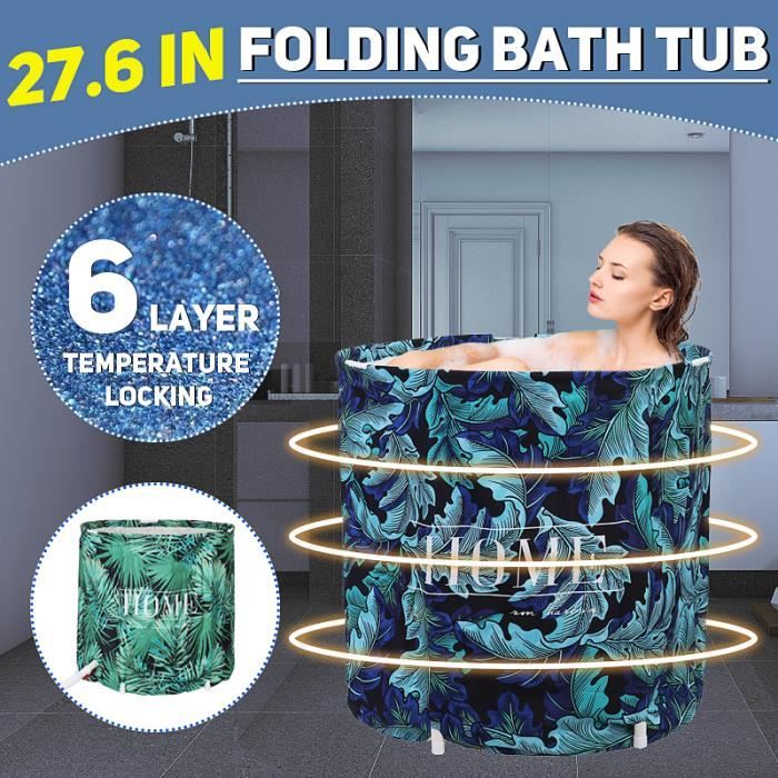 Baignoire Pliable Portable Pour Adulte Et Bébé - Baignoire Spa PVC 3 Couches Avec Isolation Thermique