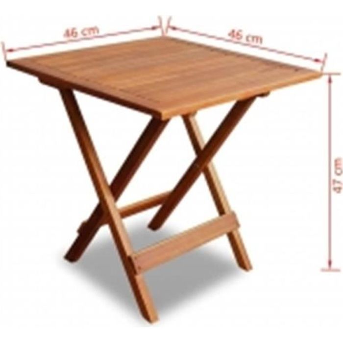 Table d'Appoint Pliable pour Jardin Terrasse Balcon Camping Intérieur