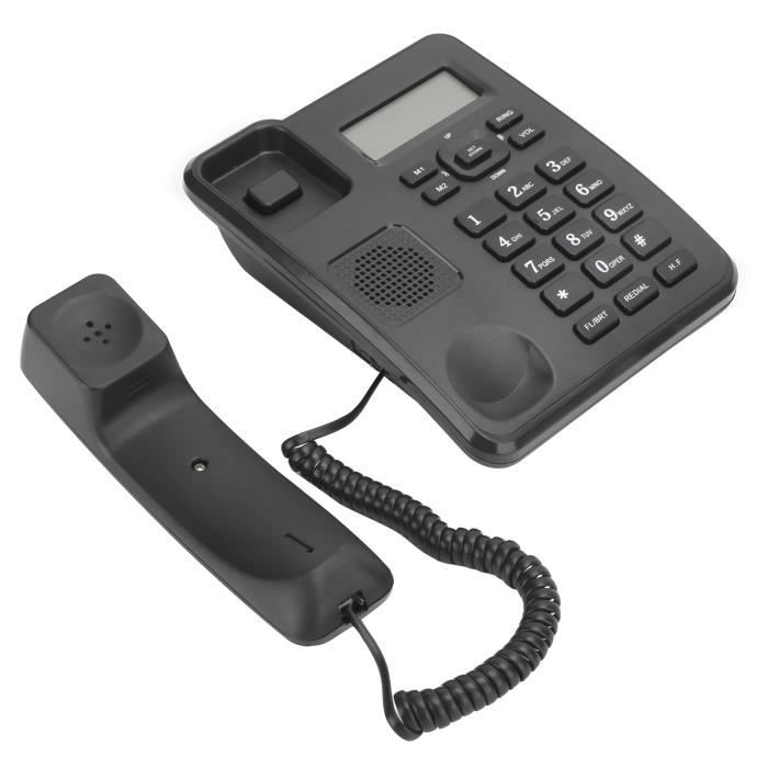 HURRISE Téléphone filaire KX-T6001CID Téléphone fixe Domicile Téléphone fixe filaire Bureau d'affaires Téléphone de bureau