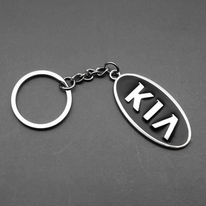 Porte-clés,Style de voiture 3D métal + cuir emblème voiture porte clés  porte clés Logo pour KIA K2 K3 K5 k9 Ceed - Type KIA-2 - Cdiscount  Bagagerie - Maroquinerie
