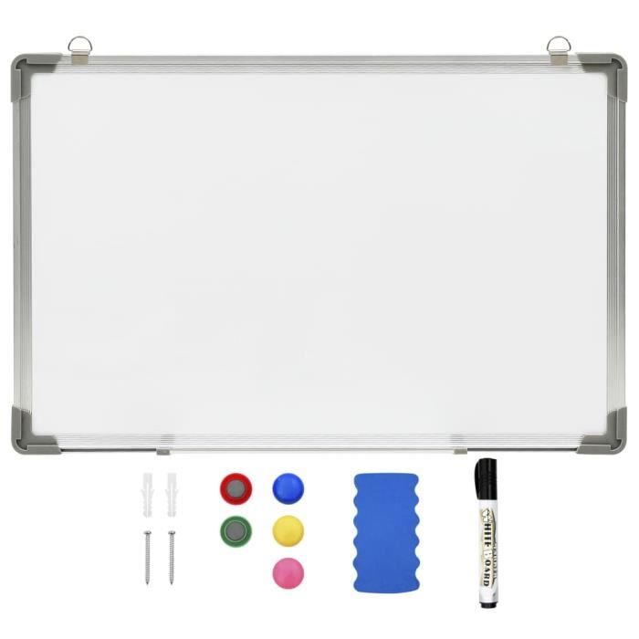 ALLboards Tableau Blanc Magnétique Effaçable à Sec avec Cadre en Aluminium 90x60cm Whiteboards