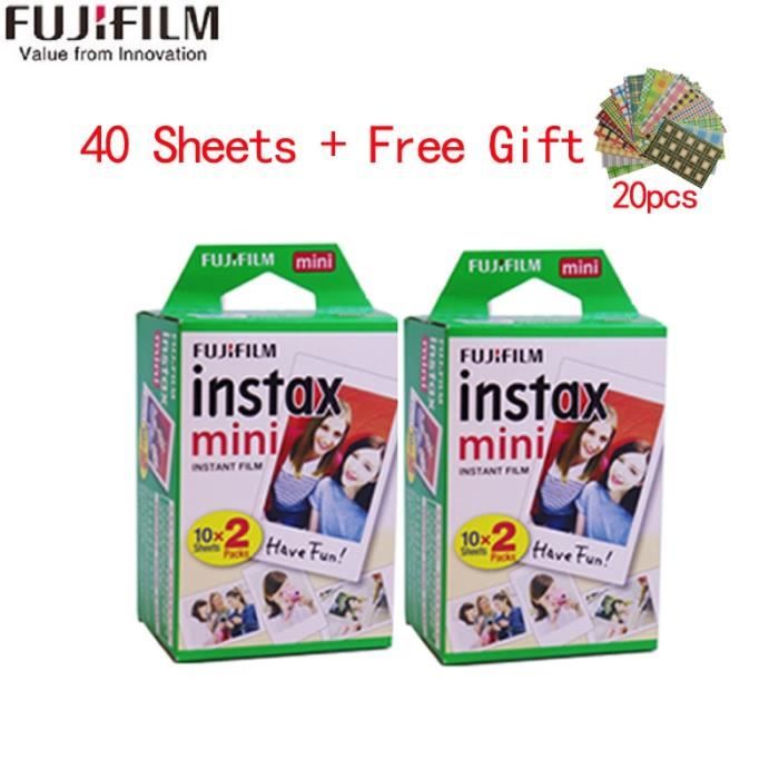 Papier Photo Instantane,Fujifilm – instax mini film 11 9, 10 200 feuilles  de papier Photo blanc-couleur, 3 - Type white 40 sheets - Cdiscount  Appareil Photo