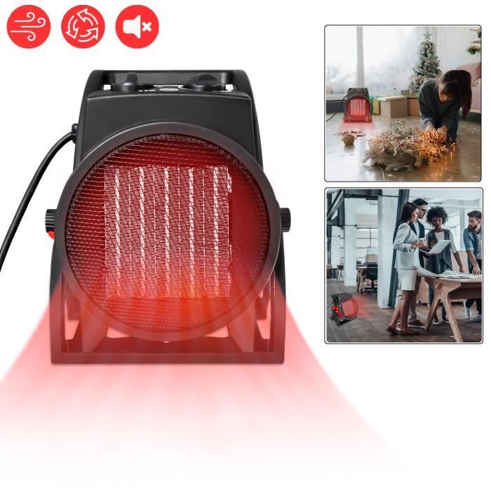 Chauffage D'Atelier Céramique 3000W Avec Thermostat - Ventilateur 210 M³/h, Portable