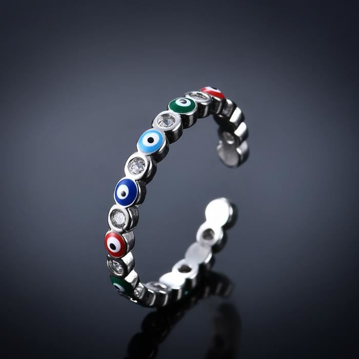 Bague Ouverte œil Punk Pour Homme – Ajustable, Couleur Violette, Bijou Déco Pour Halloween, Cosplay, Soirées