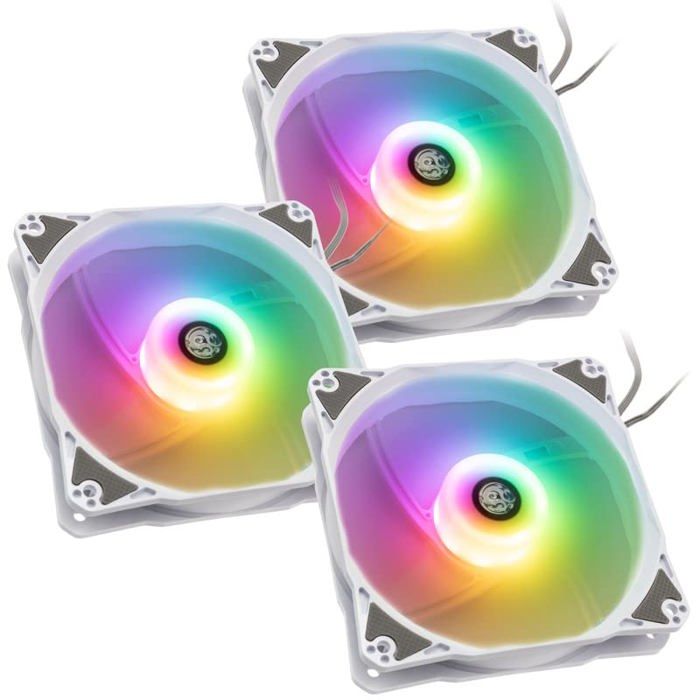 Bitspower Notos Rgb Pwm Lüfer 120mm Weiß 3er pack - vue 2