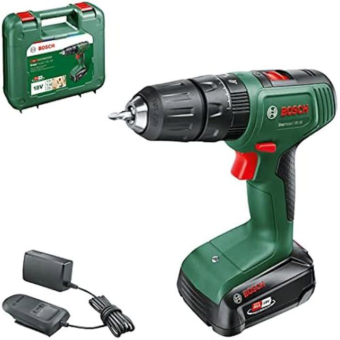 Bosch perceuse à percussion sans fil EasyImpact 18V 38 1 x 2.0 Ah batterie système 18 V dans une mallette de transport