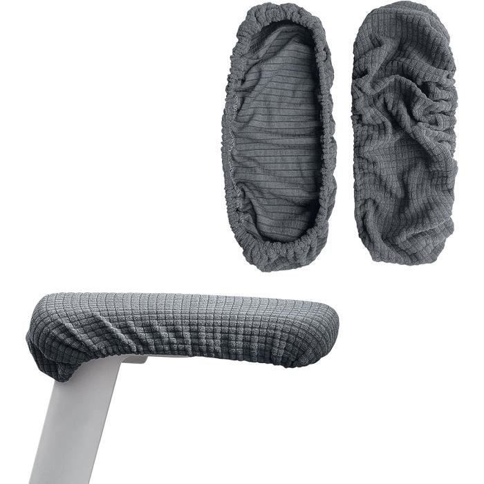2 Housses D’accoudoir Pour Chaise – Coussin Ergonomique En Coton/polyester – Noir