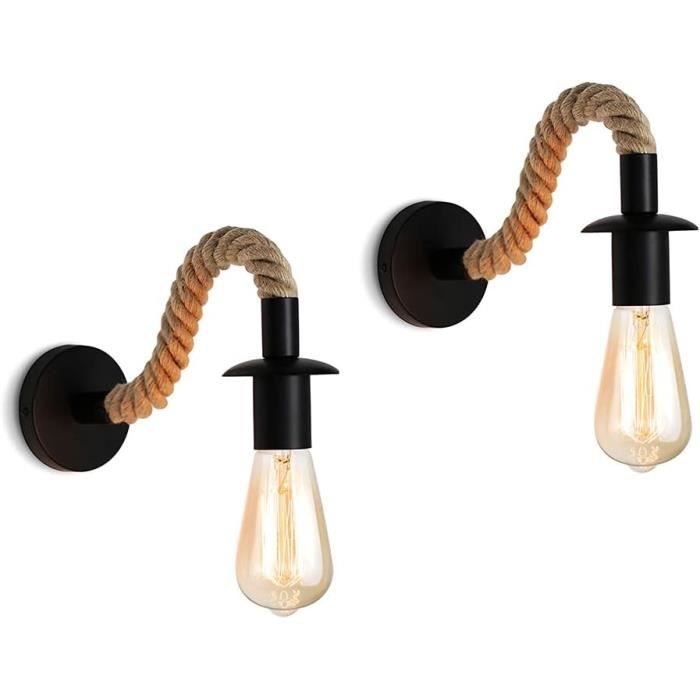 Appliques Murales Vintage Sans Fil - Lot De 2 - LED Rechargeable, Télécommande, Verre Vert - Pour Chambre, Salon - 1
