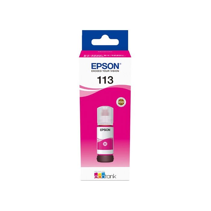 Cartouche dencre - EPSON - 113 - Magenta - Pigment - Compatible EcoTank