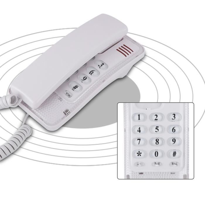 GOTOTOP Téléphone sans identification de l'appelant Téléphone Fixe