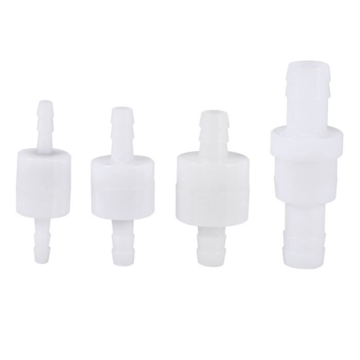 10 Clapets Anti-retour Unidirectionnels Pour Aquarium - 8 Mm, Translucides, Avec Ressort - PP, Pour Air/eau
