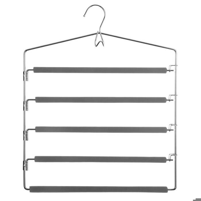 5 cintres pantalons en métal - 5 five simply smart - Argent