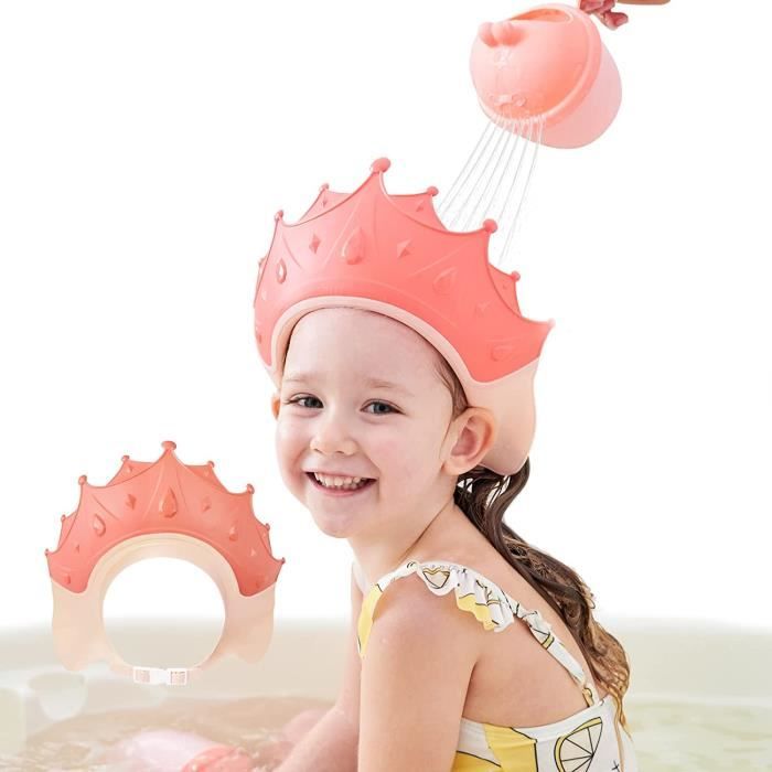 Bonnet de douche enfants, protection de shampooing réglable pour bébé,  protection de bain de shampooing chapeau souple, casquette imperméable à  l'eau ca