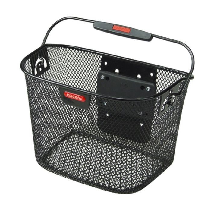 Panier avant KLICKFIX MINI Noir - Vélo sur route - Mixte - Système dattache KlickFix - Dimensions 290x200x190mm
