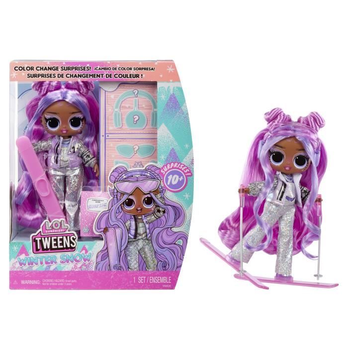 .O. . Surprise! Tweens Winter Snow Poupée Mannequin Snow avec Skis Qui Changent de Couleur et + de 10 Tenues et Accessoires Givrés Enfants à Partir de - vue 9
