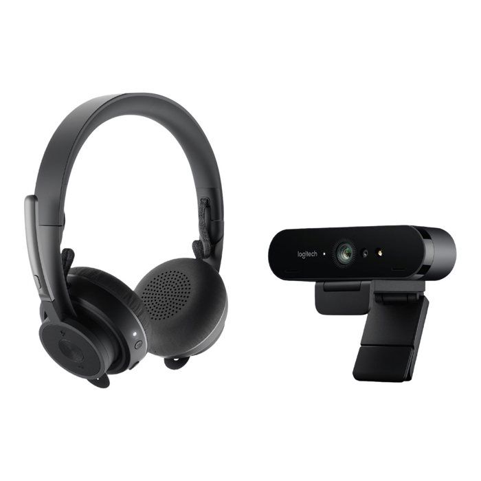 Logitech Pro Personnal Video Collaboration Kit - Webcam Ultra HD 4K avec deux microphones omnidirectionnels + micro-casque Logitech Pro Personnal Video Collaboration Kit - Webcam Ultra HD 4K avec deux microphones omnidirectionnels + micro-casque