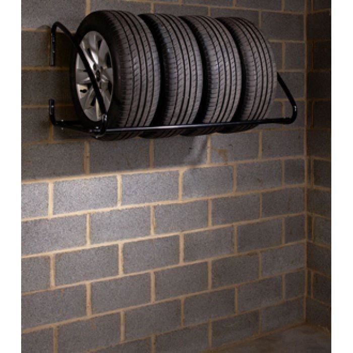 Burrby Pneu de Roue de Voiture et Support de Rangement Peut Se Fixer au Mur Pliable Ajustement Universel pour de Nombreuses Sortes de pneus. 