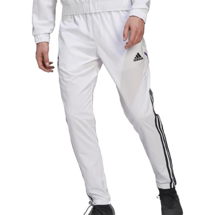 Jogging Real Madrid Blanc Homme Adidas 2022/2023 - Poches zippées et  technologie Aeroready®