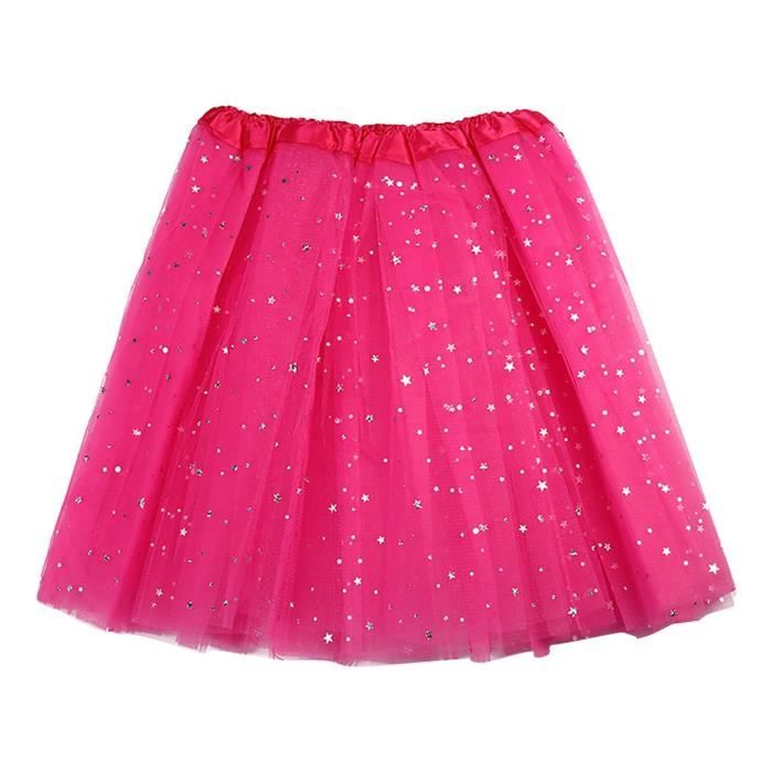 Camilife Jupe tutu en tulle pour enfant fille - Mini jupe de princesse - Avec taille élastique - Broderie florale - Jolie princesse - Beige et blanc - Taille fabricant :, Bleu, 2-3 ans