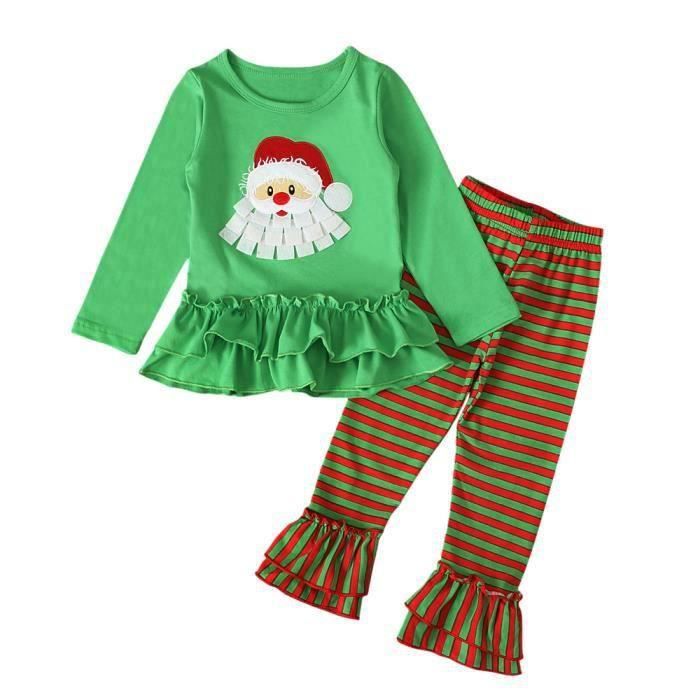 Garcon Vetement Noel Bebe Garcon Fille 2 7 Ans Pantalon A Rayure Pere Noel Tee Shirt Ensemble Pyjama Enfant Noel Vetements Lemoncitylive Com