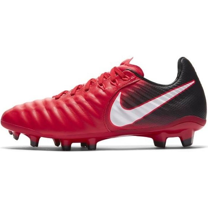 Nike Jr. Tiempo Legend VII FG Sol ferme Enfant Unisexe Semelle a crampons moules Noir Rouge Blanc Monotone Cdiscount Sport