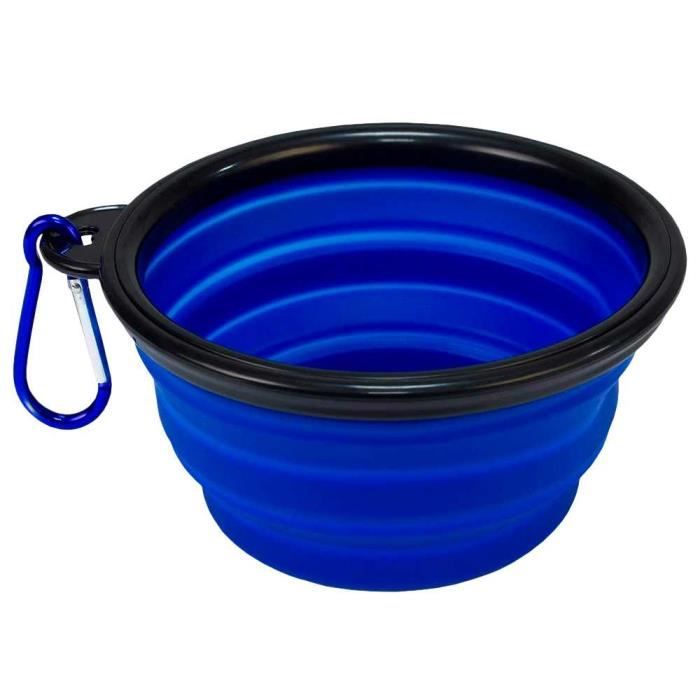 Comparer les prix de OCIODUAL Gamelle de Voyage en Silicone Taille S Bleu pour Chien Camping Bol Eau Portable Pliable avec Mousqueton Ecuelle Pliant