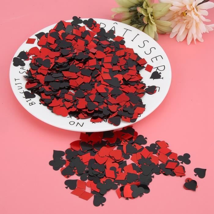 Lot de 100 confettis de table en forme de cerises rouges pailletées pour fête prénatale, décoration de table de 1er anniversaire sur le thème des fruits