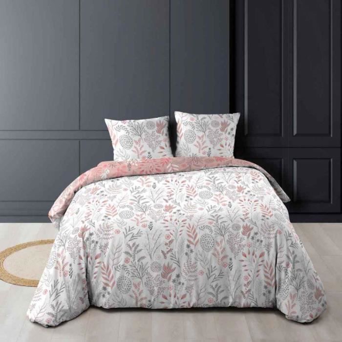 Parure De Lit 3 Pièces CALITEX 260x240 Cm - Coton 57 Fils - Housse De Couette 240x220 Cm + 2 Taies - Certifié OEKO-TEX - 2