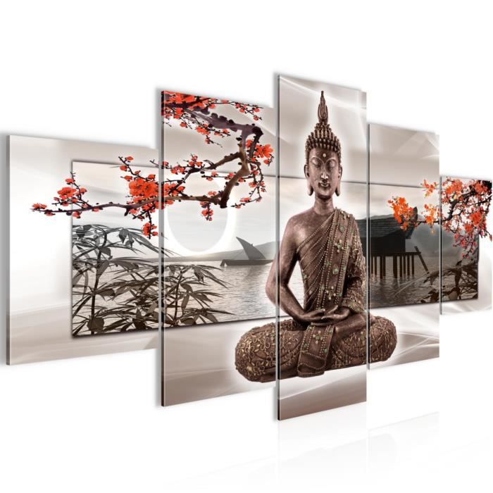 Tableau Toile "Bouddha" 100 Cm - Impression Numérique Prêt à Accrocher, Visario