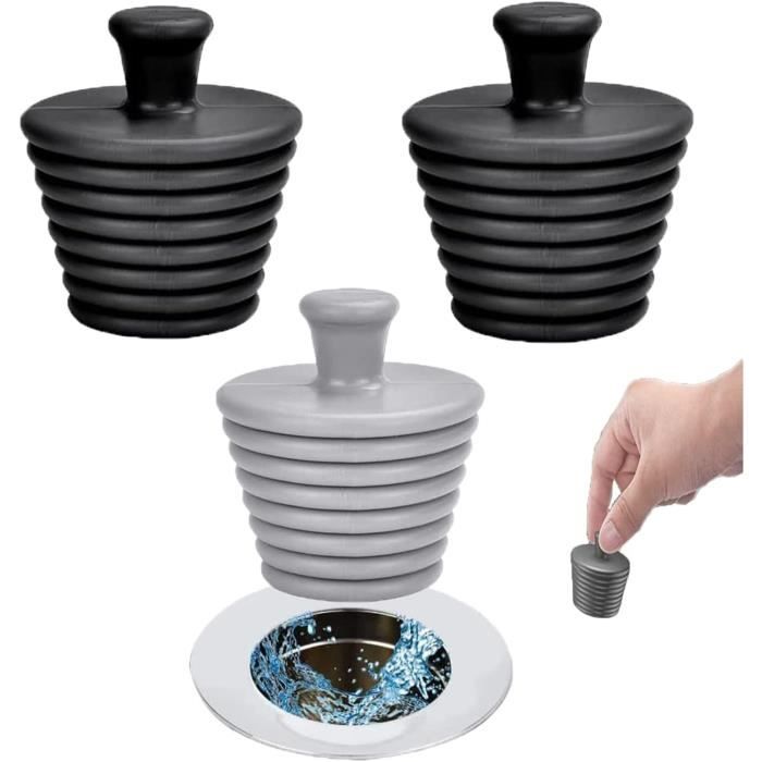 8 Bouchons De Vidange En Silicone - Universels Pour Évier Cuisine/Salle Bain - Filtre Anti-Cheveux - 12.6cm