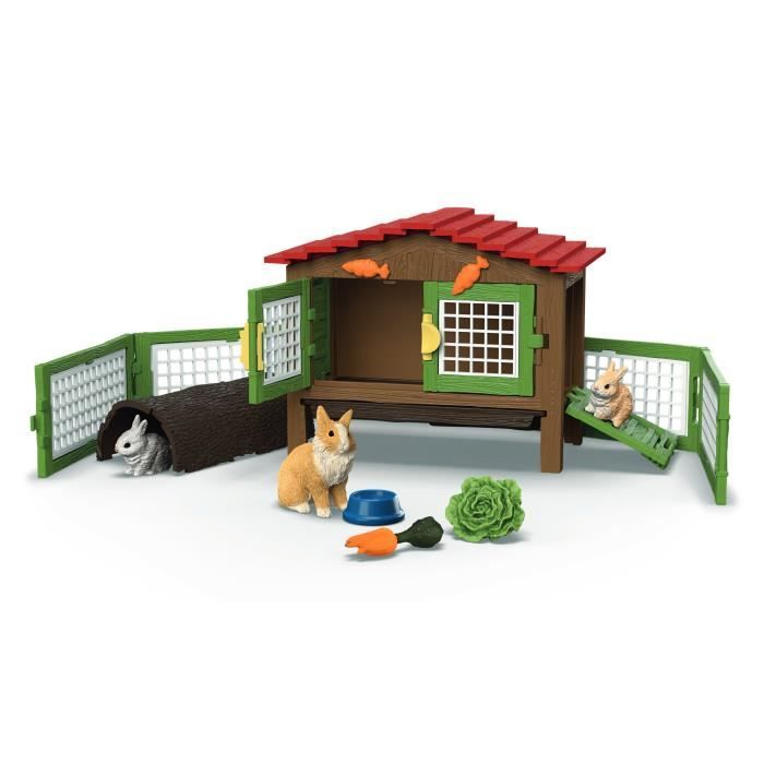 Coffret Clapier à Lapins SCHLEICH 42728 Farm World Dès - vue 4