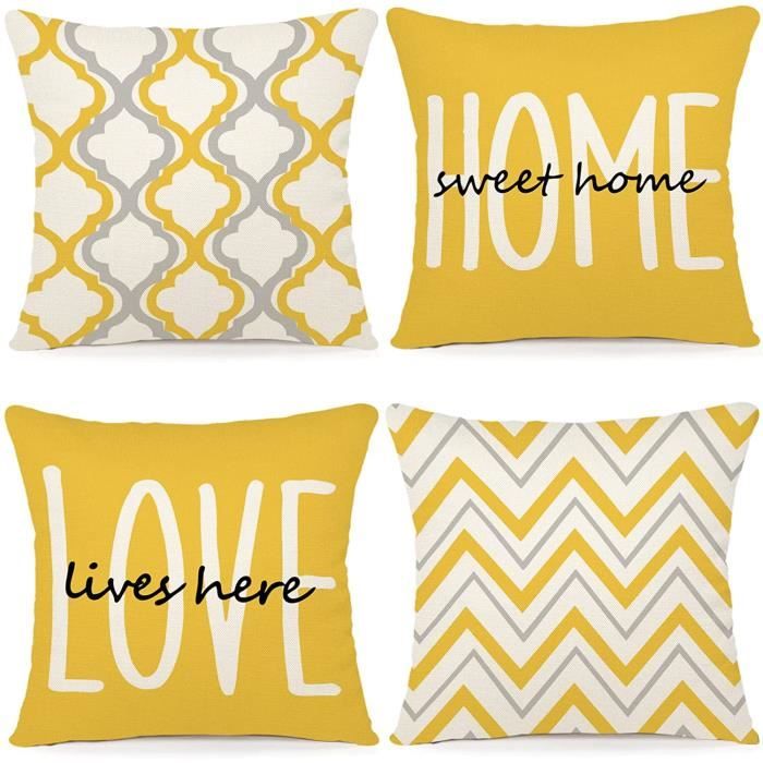 Lot De 4 Housses De Coussin 40x40 Cm Imperméables - Motif Bord De Mer Été - Pour Extérieur, Jardin, Balcon, Salon - Fermeture éclair Invisible