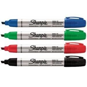 SHARPIE 3 Marqueurs Metallic Or Argent Bronze Sous Blister - La Poste