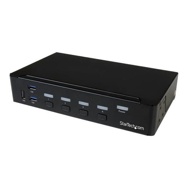 STARTECH Switch KVM USB DisplayPort à 4 ports avec hub USB 3.0 intégré - 4K 30 Hz