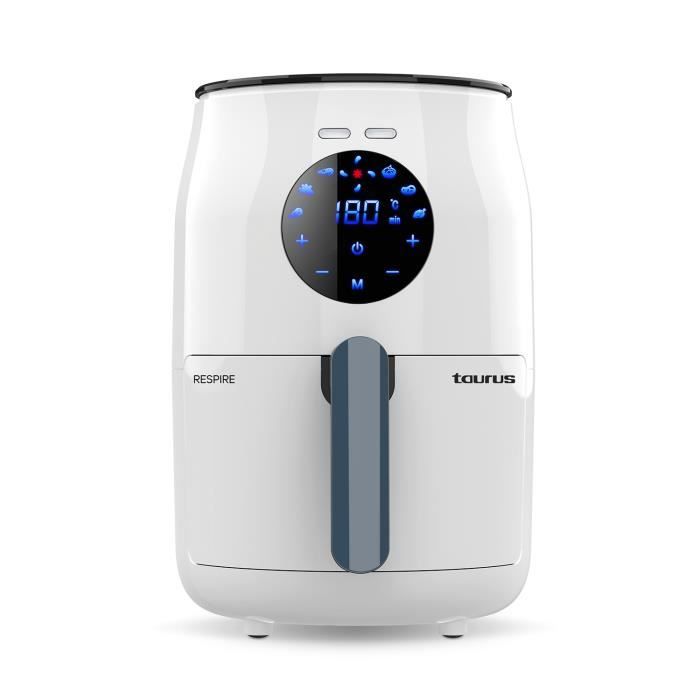 Friteuse sans huile Taurus Respire de 1000W, capacité de 1,5L , minuterie jusqu'à 30 min, 80-230ºC, sans PFOA et BPA