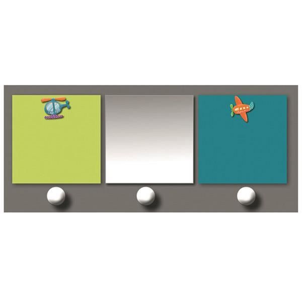 Patere Chambre Bebe Avec Miroir Et Porte Photos 2 Vues P Tits Pilotes Cdiscount Puericulture Eveil Bebe