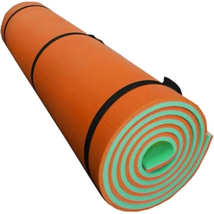 GOPLUS Matelas Flottant Mousse XPE – 90x220 Cm Ou 66x210 Cm, Oreiller Roulé, Corde Élastique, Tapis Piscine Lac Plage, Cadeau Été Enfant Adulte