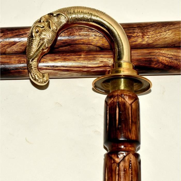 ANCIENNE CANNE EN Bois de Marche 90cm - Pommeau : Levier vitesse ou Club de Golf EUR 77,50