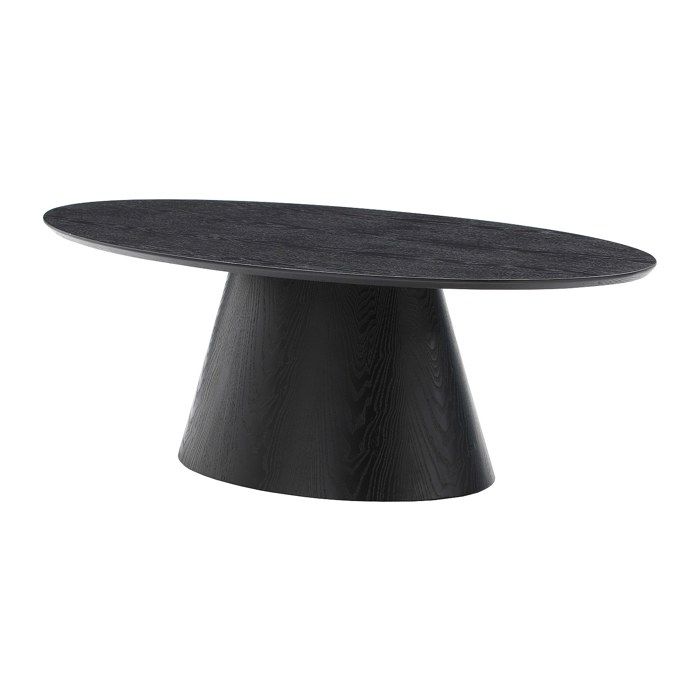 Table basse placage frêne - Noir - ANTELADA