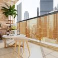 Brise vue 1,2 x 10 m beige Tissu HDPE Pare-soleil brise-vue jardin balcon Protection UV vent Résistant aux intempéries-1